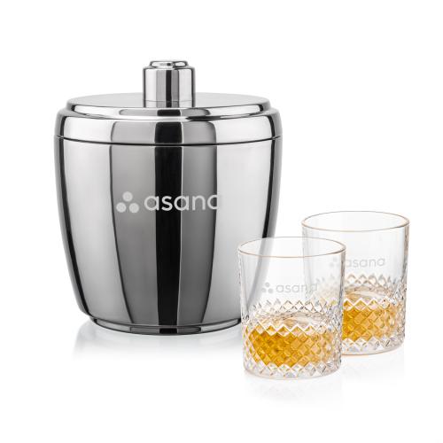 Corporate Gifts - Barware - Gift Sets - Pescara Ice Bucket & Tacoma On-the-Rocks Set