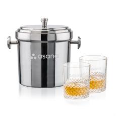 Milano Ice Bucket & Tacoma On-the-Rocks Set - Barware