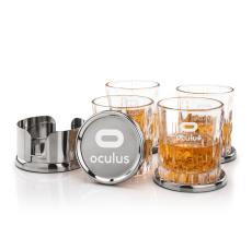 Baldoni Coasters & Newport On-the-Rocks Set - Barware