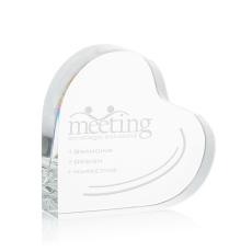 Kashmir Standing Heart Unique Crystal Award - Desktop Awards