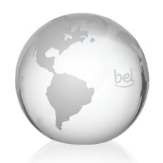 Globe with Frosted Land - Clear - Awards and Gifts