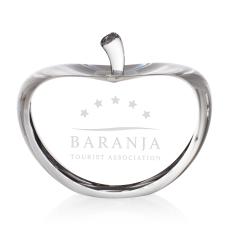 Clear Apple w/ Flat Front & Back - Corporate Gifts