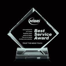 Regal Jade Diamond Glass Award - Glass Awards