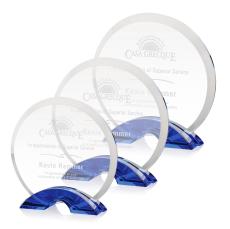 Huber Blue Circle Crystal Award - Awards and Trophies