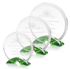 Huber Green Circle Crystal Award - Crystal Awards