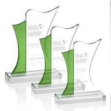 Newport Green Unique Crystal Award - Awards and Trophies