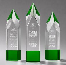 Coventry Green Towers Crystal Award - Colored Crystal Awards
