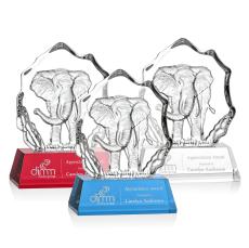 Ottavia Elephant Animals Crystal Award - Awards and Trophies