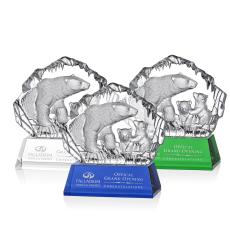 Ottavia Polar Bears Animals Crystal Award - Awards and Trophies