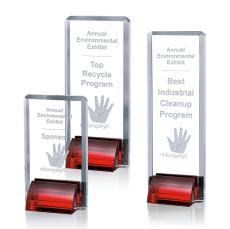 Veronese Red Rectangle Crystal Award - Awards and Trophies