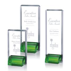 Veronese Green Rectangle Crystal Award - Awards and Trophies