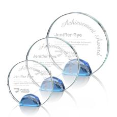 Maplin Sky Blue Circle Crystal Award - Diamond Awards