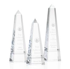 Groove Clear Obelisk Crystal Award - Awards and Trophies
