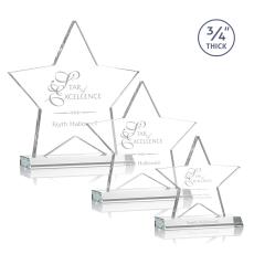 Chippendale Clear Star Crystal Award - Crystal Awards
