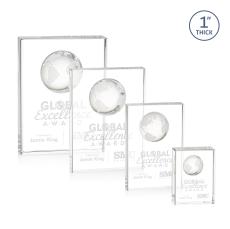 Ambassador Globe Rectangle Crystal Award - Awards and Trophies