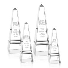 Groove Clear Obelisk Crystal Award - Awards and Trophies