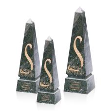 Groove Marble Green  Obelisk Stone Award - Marble & Stone Awards