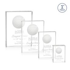 Pennington Golf Rectangle Crystal Award - Awards and Trophies