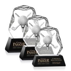 Slaithwaite Golf Black Crystal Award - Awards and Trophies