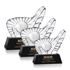Dougherty Golf Black Unique Crystal Award - Awards and Trophies