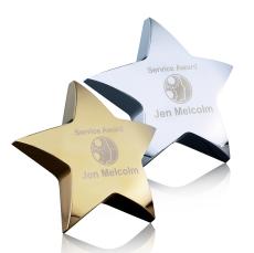 Hollister Standing Star Paperweight - Awards and Trophies