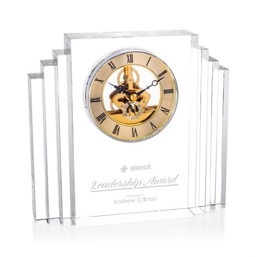 Corporate Gifts - Clocks - Desford Clock - Gold