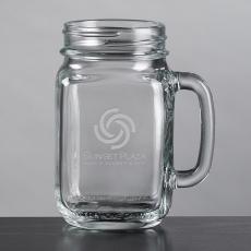 Roswell Drinking Jar - Deep Etch - Barware