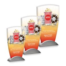 Alexandria Full Color Peaks Glass Award - Full Color Imprint