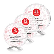 Essex Full Color Circle Glass Award - Awards and Trophies