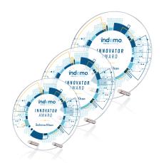 Cantebury Full Color Circle Crystal Award - Awards and Trophies