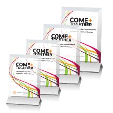 Rainsworth Full Color Silver/Vertical Rectangle Crystal Award - Awards and Trophies