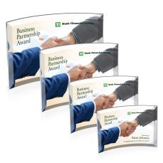 Madison Full Color Clear Crescent Crystal Award - Awards and Trophies