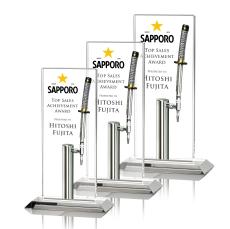 Santorini Full Color Rectangle Crystal Award - Awards and Trophies