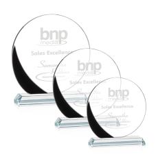 Gedding Black Circle Crystal Award - Awards and Trophies
