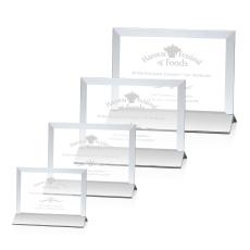 Rainsworth Silver/Horizontal Rectangle Crystal Award - Crystal Awards