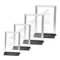 Rainsworth Black/Vertical Rectangle Crystal Award - Crystal Awards