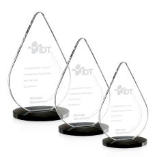 Glenhazel Black Tear Drop Crystal Award - Crystal Awards