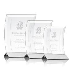 Dominga Silver Rectangle Crystal Award - Crystal Awards