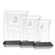 Dominga Black Rectangle Crystal Award - Crystal Awards