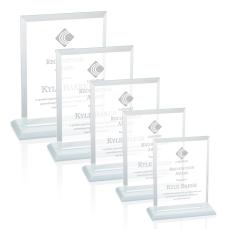 Denison White Rectangle Crystal Award - Awards and Trophies
