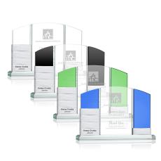 Lavery Add-a-Block Silver Peaks Crystal Award - Metal Awards