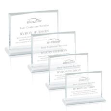 Lismore White Rectangle Crystal Award - Crystal Awards
