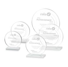 Victoria White Circle Crystal Award - Awards and Trophies