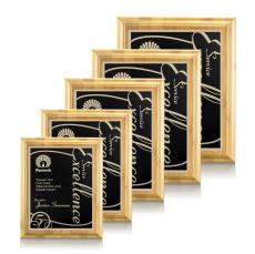 Bamboo/Marietta Plaque - Black - Awards and Trophies