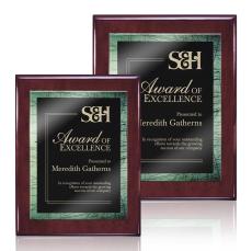 Oakleigh/Caprice Plaque - Rosewood/Green - Plaque Awards