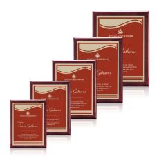 Oakleigh/Marietta Plaque - Rosewood/Red - Awards and Trophies
