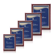 Oakleigh/Marietta Plaque - Rosewood/Blue - Plaque Awards