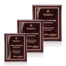 Oakleigh/Finch Plaque - Rosewood/Red - Awards and Trophies