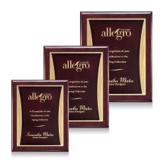 Oakleigh/Showtime Plaque - Rosewood/Red - Plaque Awards