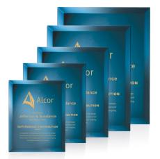 Mirror Plaque - Blue - Plaque Awards